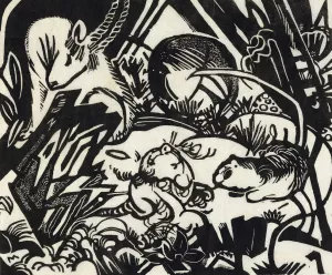 Animal Legend by Franz Marc Oil Painting