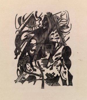 Birth of the Wolves by Franz Marc Oil Painting
