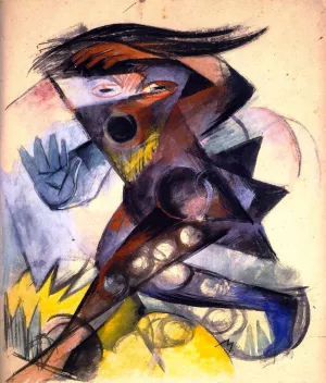 Caliban Figure for Shakespeare's 'Tempest' by Franz Marc - Oil Painting Reproduction