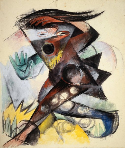 Caliban  by Franz Marc - Hand-Painted Oil Painting Reproduction