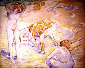Composition with Nudes I by Franz Marc - Oil Painting Reproduction