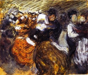 Dancing Fishermen in Brittany by Franz Marc Oil Painting