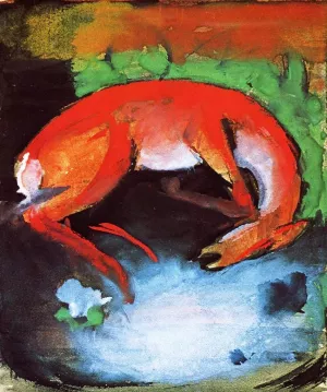 Dead Deer by Franz Marc - Oil Painting Reproduction