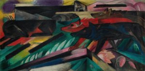 Die Wolfe by Franz Marc Oil Painting