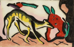 Fabeltier by Franz Marc Oil Painting
