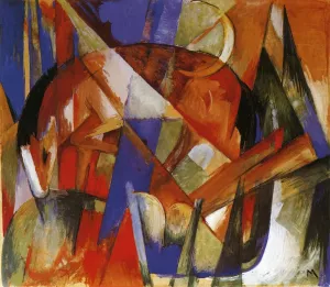 Fabulous Beast II by Franz Marc - Oil Painting Reproduction