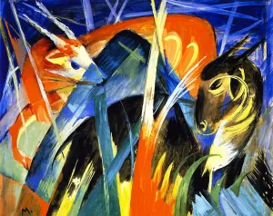 Fabulous Beast II by Franz Marc - Oil Painting Reproduction
