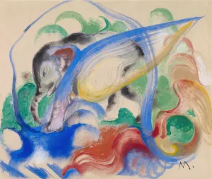 Fairy Animal  by Franz Marc Oil Painting