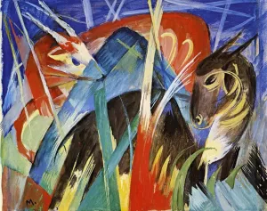 Fairy Animals by Franz Marc Oil Painting