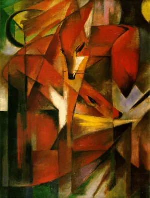 Foxes painting by Franz Marc