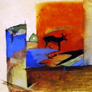 From the Royal Town of Thebes by Franz Marc Oil Painting