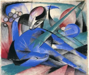 Horse Asleep painting by Franz Marc