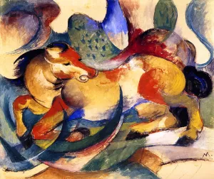 Jumping Horse II painting by Franz Marc