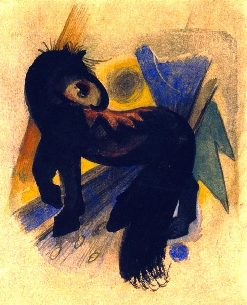 King Abegail's Toy Horse by Franz Marc - Hand-Painted Oil Painting Reproduction
