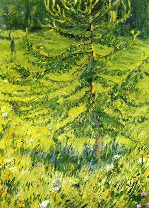 Larch Sapling Oil painting by Franz Marc