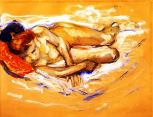 Nude Girl by Franz Marc - Oil Painting Reproduction