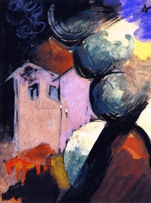 Our Villa Oil painting by Franz Marc