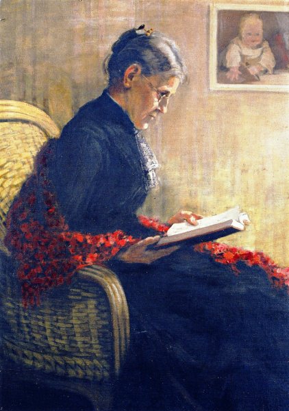 Portrait of the Artist's Mother by Franz Marc - Hand-Painted Oil Painting Reproduction