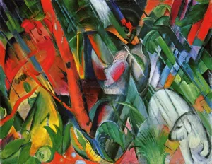 Rain by Franz Marc - Oil Painting Reproduction