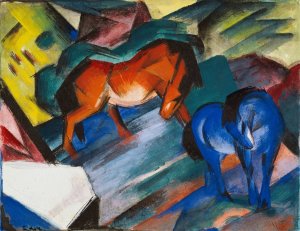 Red and Blue Horse by Franz Marc Oil Painting