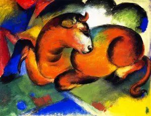 Red Bull by Franz Marc - Oil Painting Reproduction