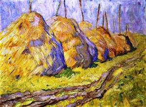 Reed-Stacks by Franz Marc - Oil Painting Reproduction