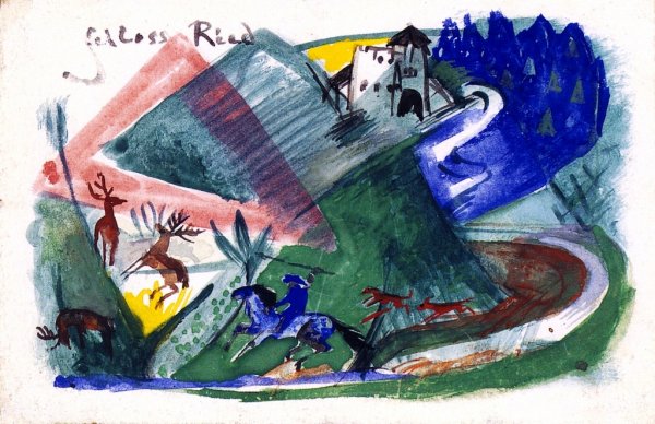 Main Product Photo of Ried Castle Painting by Franz Marc