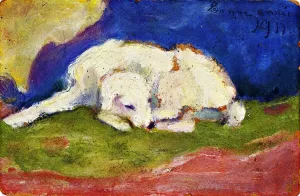 Russi' Lying painting by Franz Marc