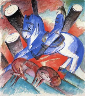 Saint Julian l'Hospitalier Oil painting by Franz Marc