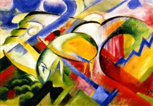 Sheep Oil painting by Franz Marc