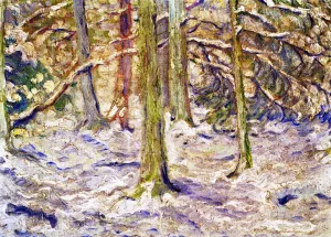 Snow Covered Wood by Franz Marc Oil Painting