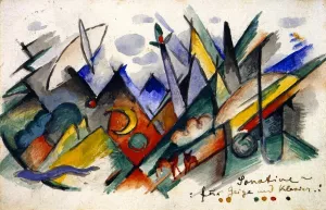 Sonatine for Violin and Piano by Franz Marc - Oil Painting Reproduction