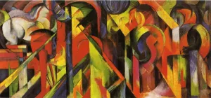 Stables by Franz Marc Oil Painting