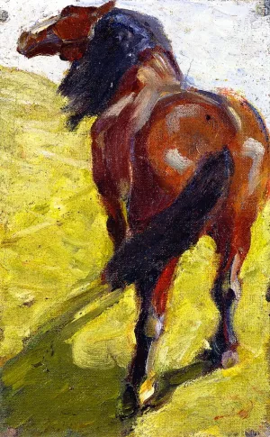 Study of Horse painting by Franz Marc