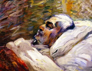 The Artist's Father on His Sick Bed I painting by Franz Marc