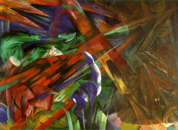 Main Product Photo of The Fate of the Animals Painting by Franz Marc