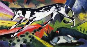 The Fear of the Hare Oil painting by Franz Marc