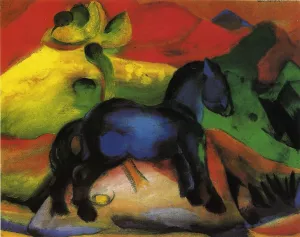 The Little Blue Horse by Franz Marc Oil Painting