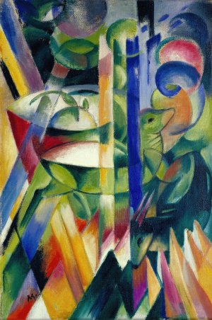 The Little Mountain Goats by Franz Marc Oil Painting