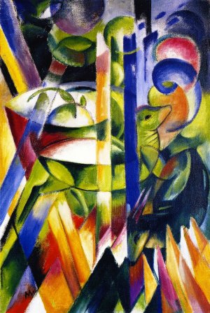 The Little Mountain Goats by Franz Marc Oil Painting