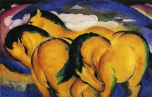 The Little Yellow Horses Oil painting by Franz Marc