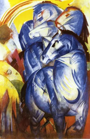 The Tower of Blue Horses by Franz Marc - Oil Painting Reproduction
