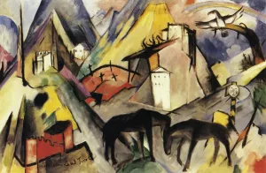 The Unfortunte Land of Tyrol Oil painting by Franz Marc