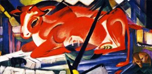 The World-Cow also known as Bos Orbis Mundi by Franz Marc Oil Painting