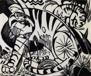 Tiger by Franz Marc Oil Painting