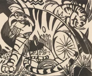 Tiger by Franz Marc Oil Painting