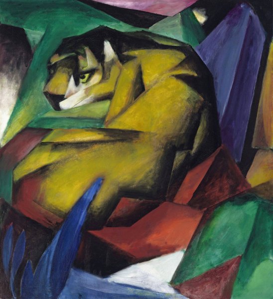 Tiger  by Franz Marc - Hand-Painted Oil Painting Reproduction