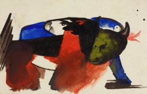 Two Animals by Franz Marc Oil Painting