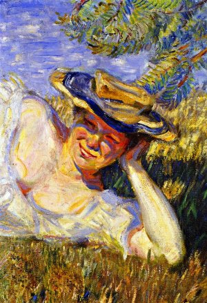 Two Woman on a Hillside fragment by Franz Marc Oil Painting