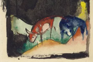 Vermilion by Franz Marc Oil Painting